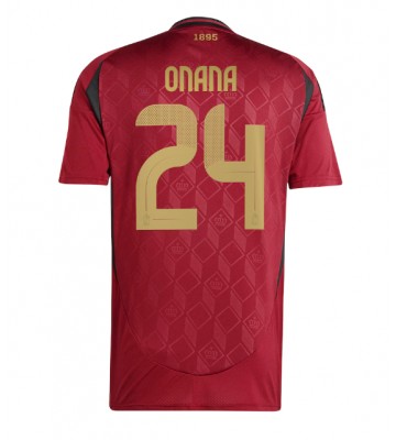 Belgien Amadou Onana #24 Replika Hjemmebanetrøje EM 2024 Kortærmet